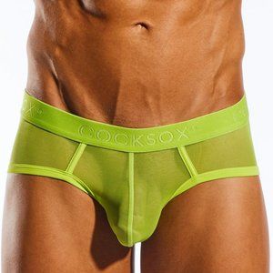 Cocksox Men's Mesh Sports Brief, Citrus Green - CX76ME